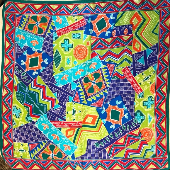 Honey Vintage Silk Scarf - Picture 10 of 11